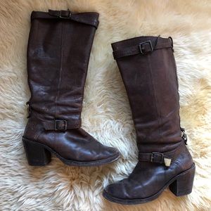 FINAL MARKDOWN!! FRYE zip up tall leather boots